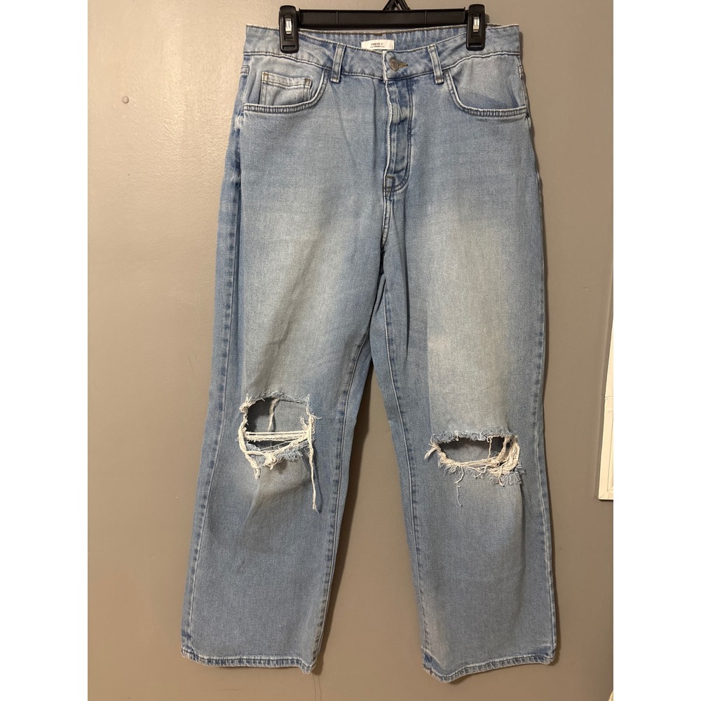 Forever 21 Premium Light Wash Straight Leg Jeans Womens Size 30 High Rise